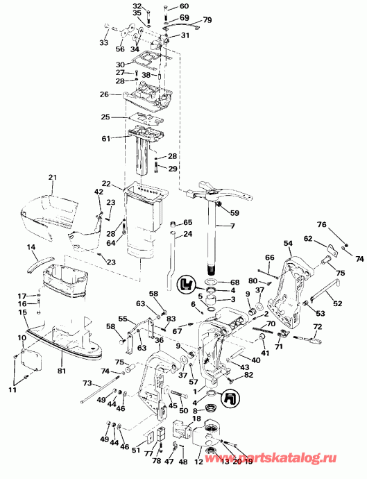 ��������� ����� EVINRUDE E60TLESM 1990  - 60ttl Only / 60ttl Only