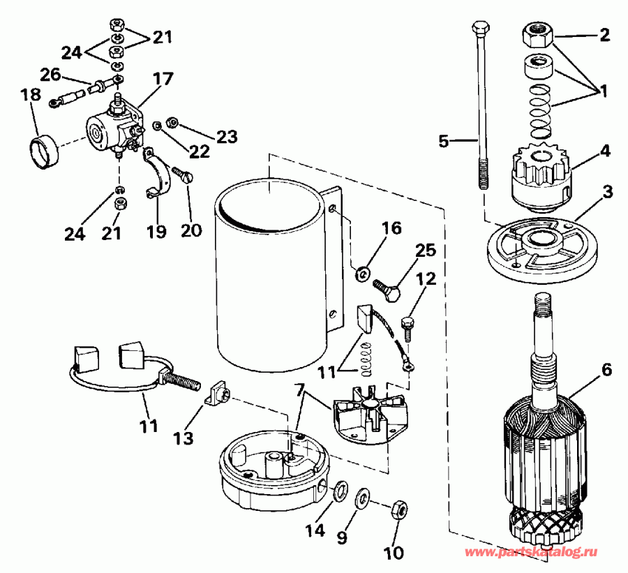 ��������� EVINRUDE E65WMLESM 1990  - ectric ������� / ectric Starter
