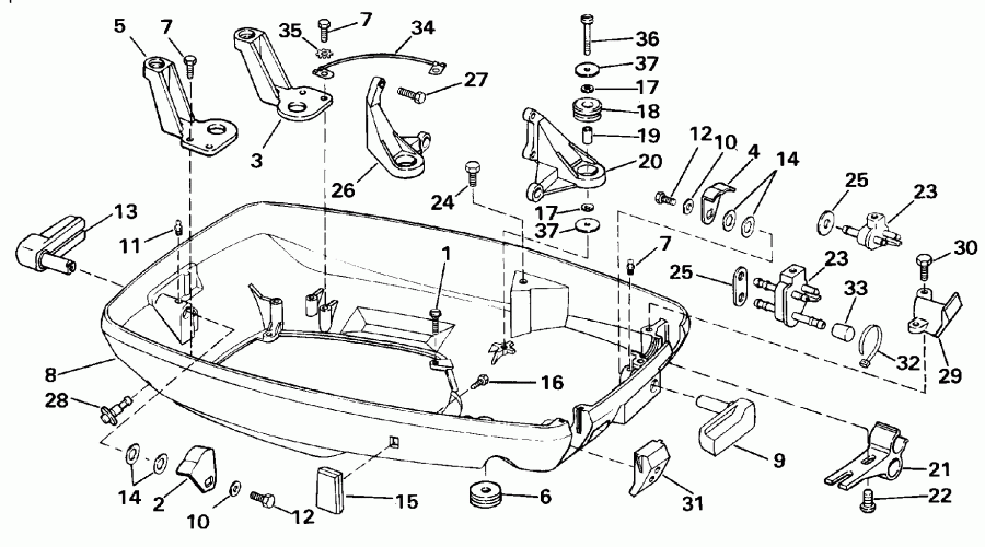  EVINRUDE E65WMLESM 1990  - wer Engine Cover