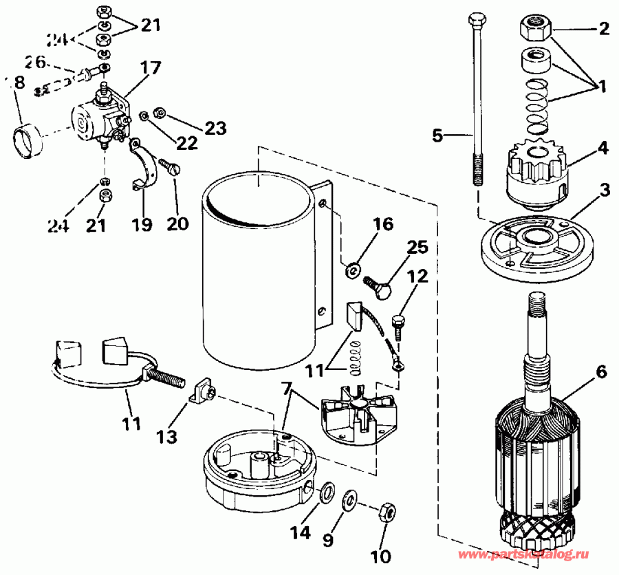 �������� ��������� ����� EVINRUDE E70TLESB 1990  - ectric Starter