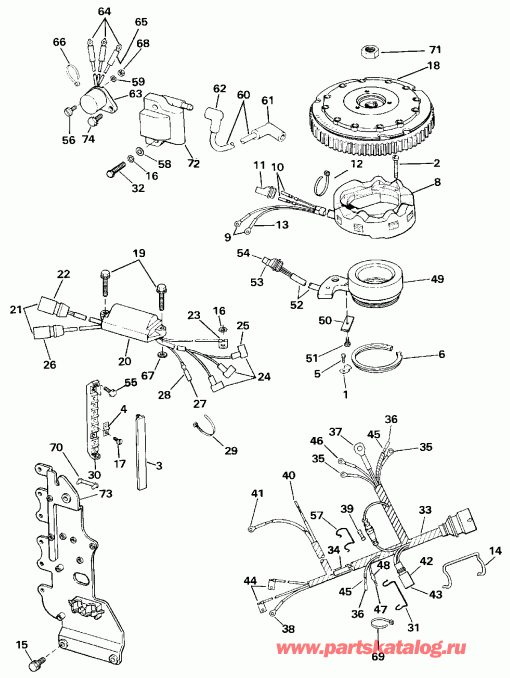 ��������� ��������� Evinrude E70TLESB 1990  - nition System / nition System