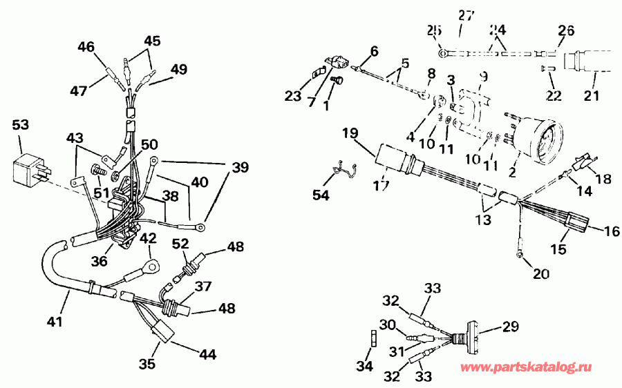  Evinrude E70TLESB 1990  - wer Trim/tilt Electrical - wer Trim / tilt ���������