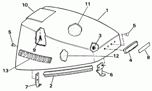������ ��������� (�����) - Evinrude (Engine Cover - Evinrude)