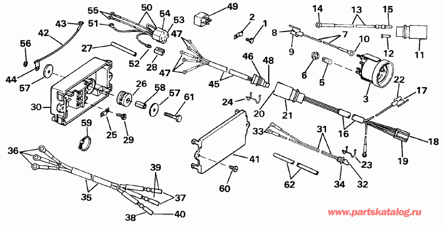  EVINRUDE TE150SLESB 1990  - wer Trim / tilt ��������� - wer Trim/tilt Electrical