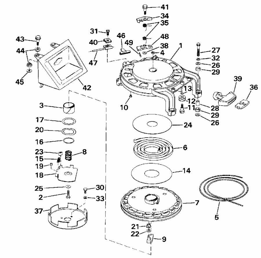 ��������� Evinrude TE40TELESF 1990  - wind Starter / wind �������