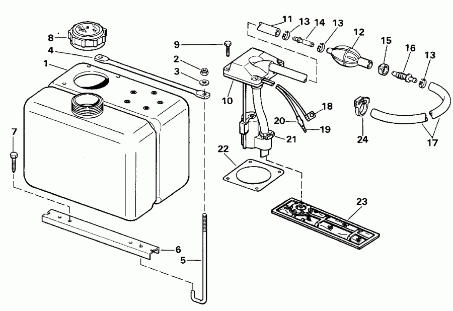 ��������� Evinrude TE40TELESF 1990  - .8 Gallon