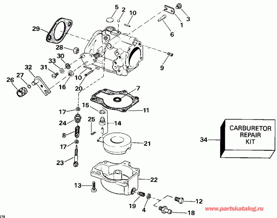 �������� ����� Evinrude TE40TELESR 1990  - All 25 & 40 Models