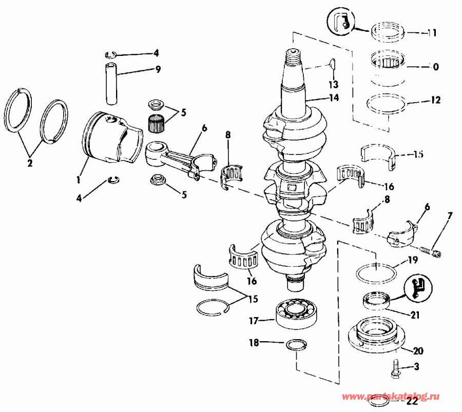 ����� EVINRUDE TE60TLESF 1990  - ank��� & �������