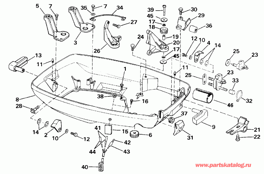 �������� ��������� ����� Evinrude TE60TLESF 1990  - wer Engine Cover / wer ������ ��������� (�����)
