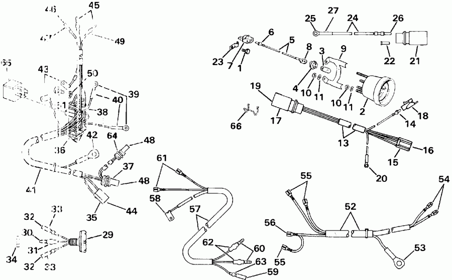 �������� ����� EVINRUDE TE60TLESF 1990  - wer Trim / tilt ��������� - wer Trim/tilt Electrical