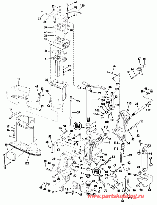 �������� ��������� ����� EVINRUDE TE60TLESM 1990  - 60el, 60tl Only / 60el, 60tl Only