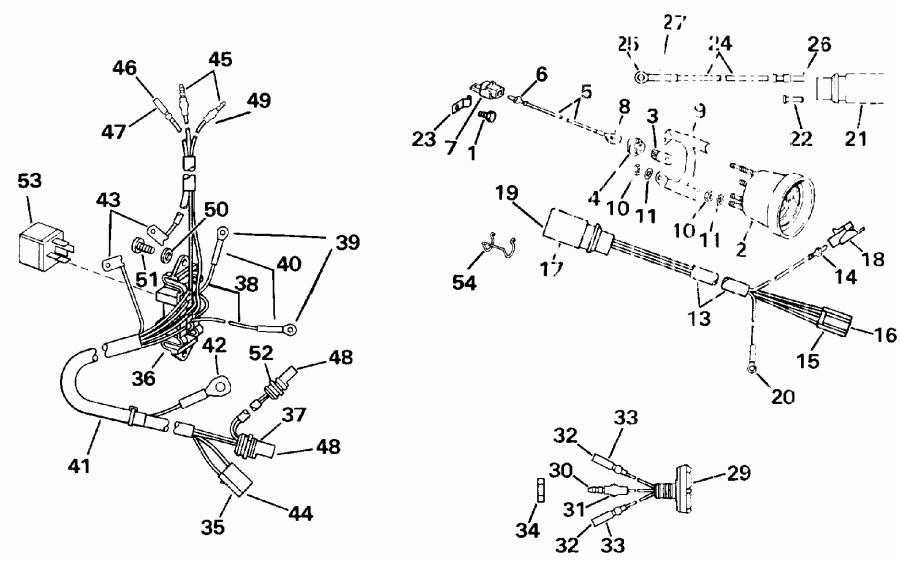 ��������� EVINRUDE TE70TLESF 1990  - wer Trim/tilt Electrical - wer Trim / tilt ���������