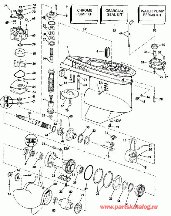 ��������� ��������� EVINRUDE VE140TLESE 1990  - 120tl & Tx / 140 Tl