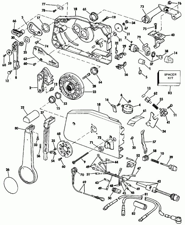 ��������� ����� EVINRUDE VE140TLESE 1990  - 140tx �������� Rotation / 140tx Standard Rotation