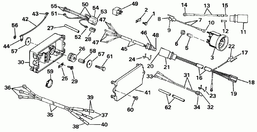 ��������� ����� EVINRUDE VE150SLESB 1990  - wer Trim / tilt ��������� / wer Trim/tilt Electrical