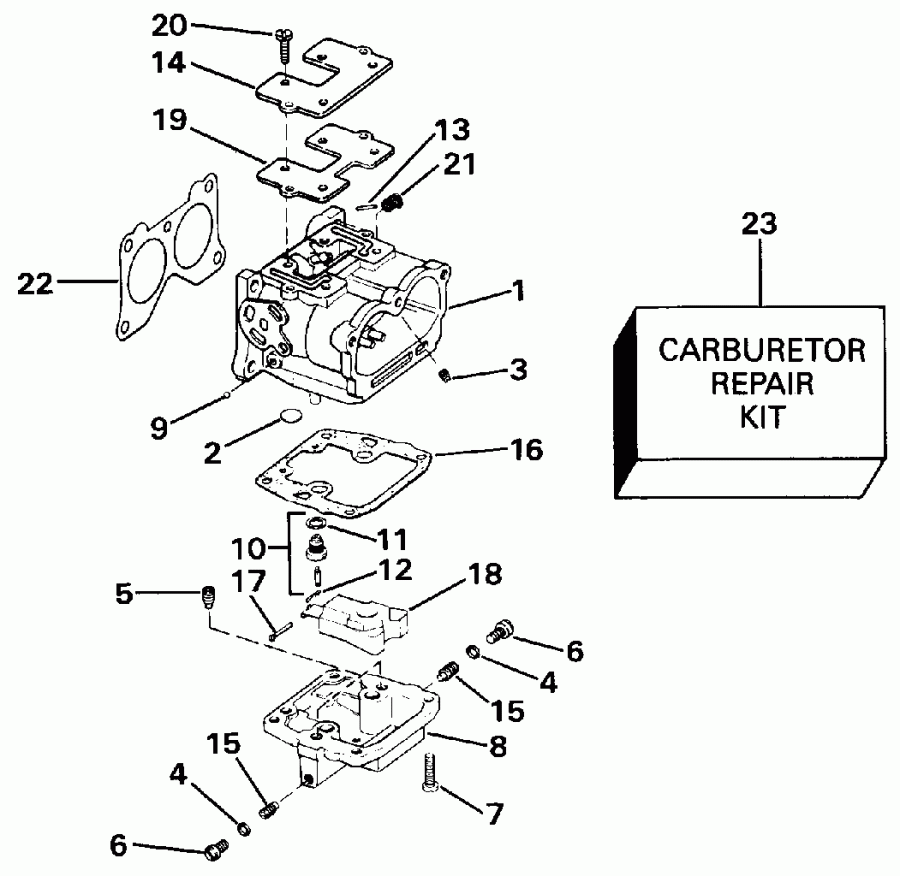  ������� VE150TXESB 1990  - rburetor / rburetor