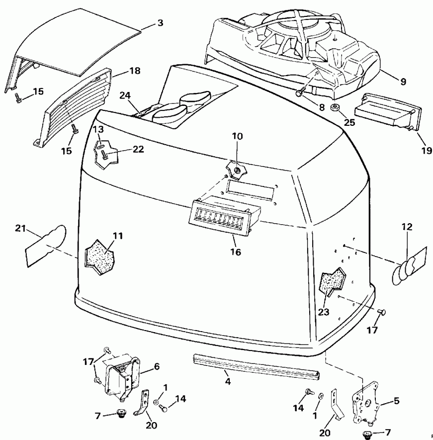 �������� ����� EVINRUDE VE225PLESS 1990  - Evinrude - 185