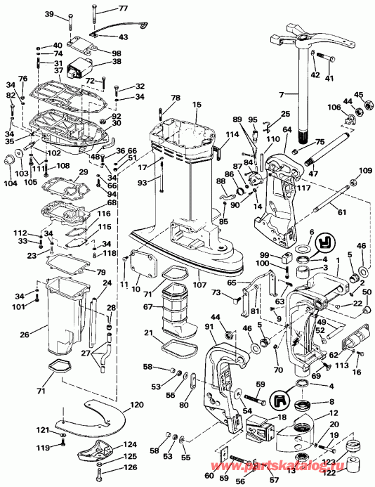 ��������� Evinrude VE225PLESS 1990  - dsection - dsection