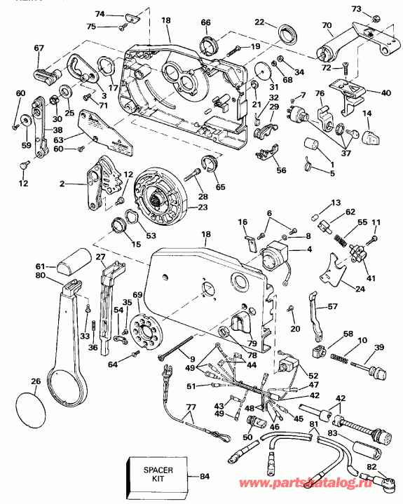 ��������� ��������� EVINRUDE VE225TLESS 1990  - nition System & ��������� �������� / nition System & Starter Motor