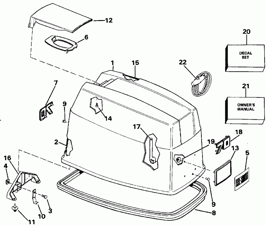 �������� ��������� ����� Evinrude VE225TXESS 1990  - Evinrude - 200 Stl Ve200sl Models / Evinrude - 200 Stl Ve200sl Models