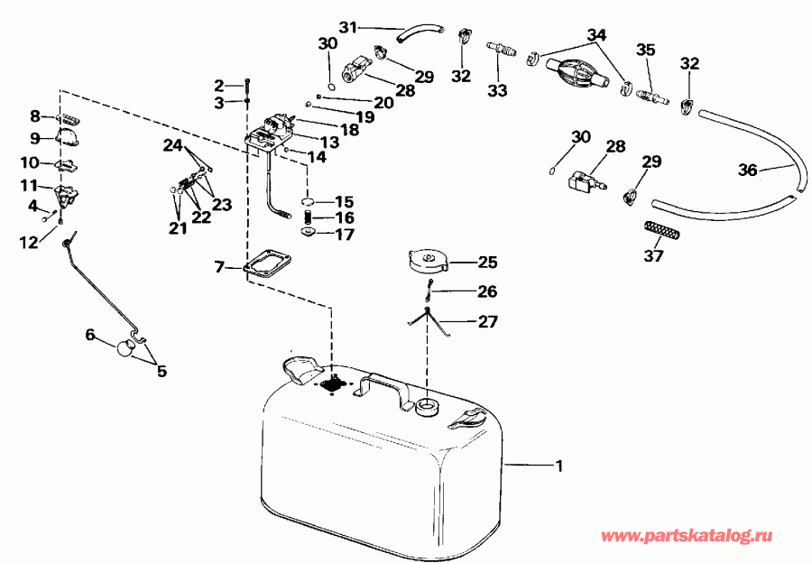  EVINRUDE VE28ESLESM 1990  - el Tank - el Tank