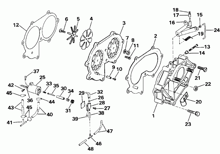 ��������� ��������� Evinrude VE28ESLESM 1990  - take Manifold