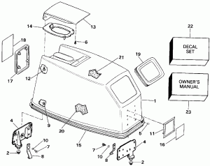   () - Johnson  Start Only (Engine Cover - Johnson Rope Start Only)