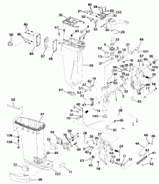 ���������� ������� & Stern & ���������� ��������� (Exhaust Housing & Stern & Swivel Bracket)