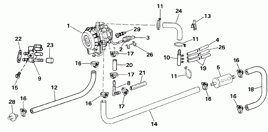 ����� EVINRUDE VE40TELESR 1990  - o2 Pump - o2 �����