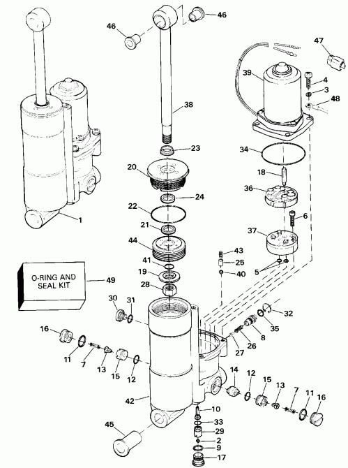   EVINRUDE VE40TLESR 1990  - wer Tilt & Trim - wer Tilt & Trim