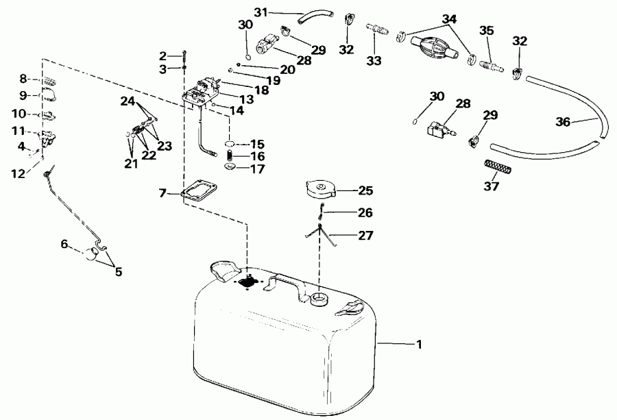 ����� EVINRUDE VE60TLESM 1990  - el Tank