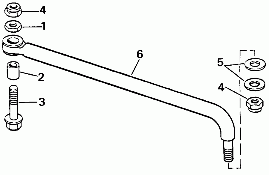 ��������� Evinrude VE60TLESM 1990  - eering Connector Kit - ee������ ��������� Kit