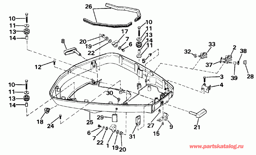����� EVINRUDE VE88MSLESA 1990  - wer ������ ��������� (�����) - wer Engine Cover