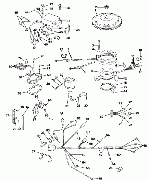  Evinrude VE90TLESB 1990  - nition System - nition System