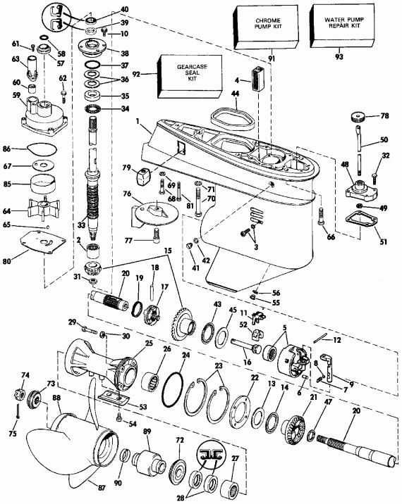 ��������� EVINRUDE E100STLEIE 1991  - arcase / arcase