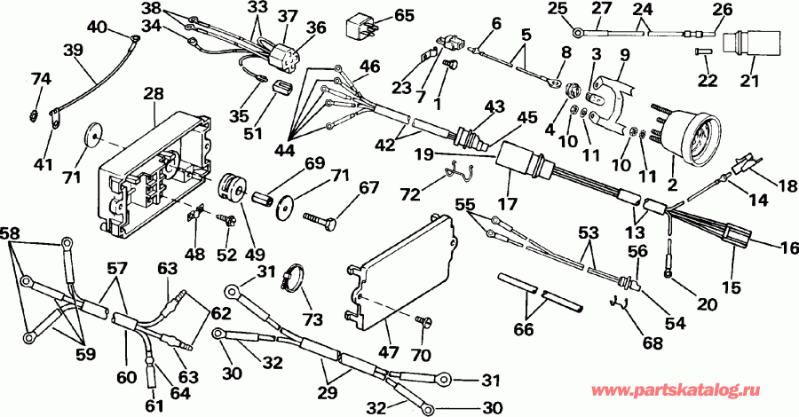 �������� ����� Evinrude E100WTXEIB 1991  - wer Trim / tilt ��������� - wer Trim/tilt Electrical