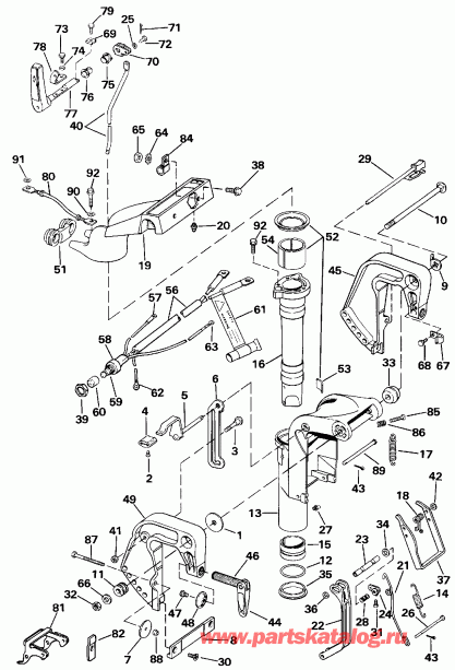 ��������� ��������� Evinrude E10RELEIR 1991  - dsection (10sel Only)