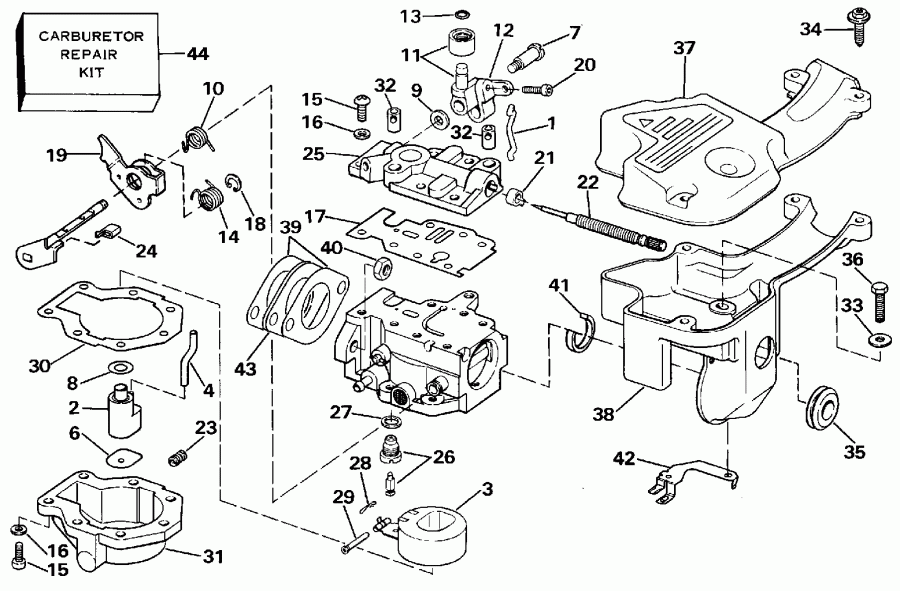 ��������� EVINRUDE E115TLEIE 1991  - 90/100/115 Models - 90 / 100 / 115 Models