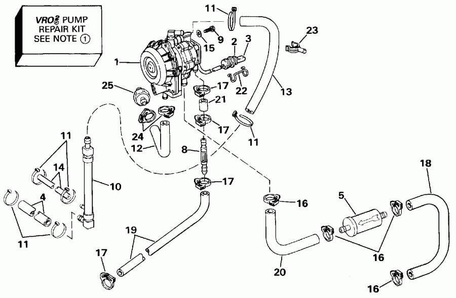 ��������� ��������� Evinrude E115TXEIE 1991  - 90/100/115 Models / 90 / 100 / 115 Models
