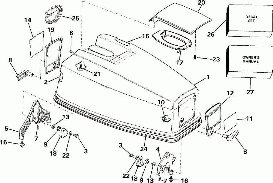 �������� ��������� ����� Evinrude E120TLEIE 1991  - Johnson 120-140 Models