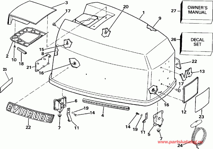 ��������� �������� ����� EVINRUDE E140TLEID 1991  - Evinrude 120-140 Models / Evinrude 120-140 Models