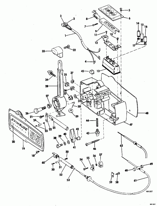 ��������� Evinrude E150ELEIS 1991  - dsection - dsection