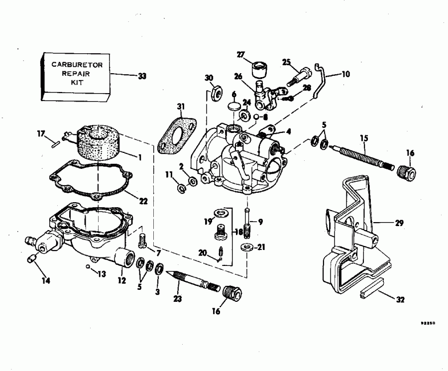 ��������� ����� Evinrude E150TXEIE 1991  - 150 Models