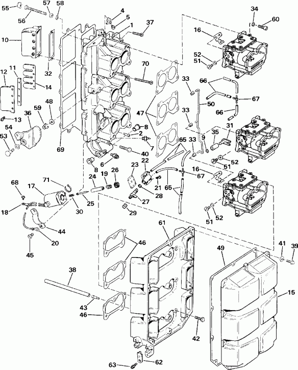 ����� Evinrude E155WTLEIB 1991  - take ��������� - take Manifold