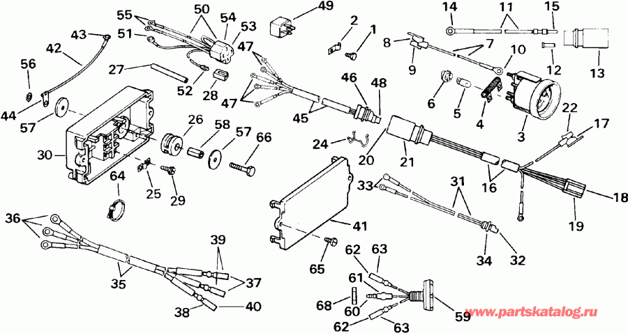 ����� EVINRUDE E155WTLEIB 1991  - wer Trim / tilt ��������� - wer Trim/tilt Electrical