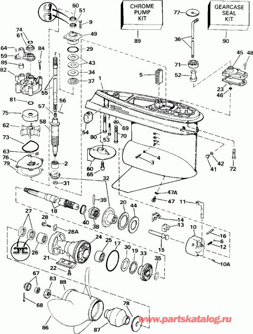 ��������� ��������� Evinrude E155WTXEIB 1991  - arcase / arcase