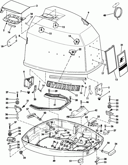�������� ��������� ����� ������� E155WTXEIB 1991  - wer Engine Cover