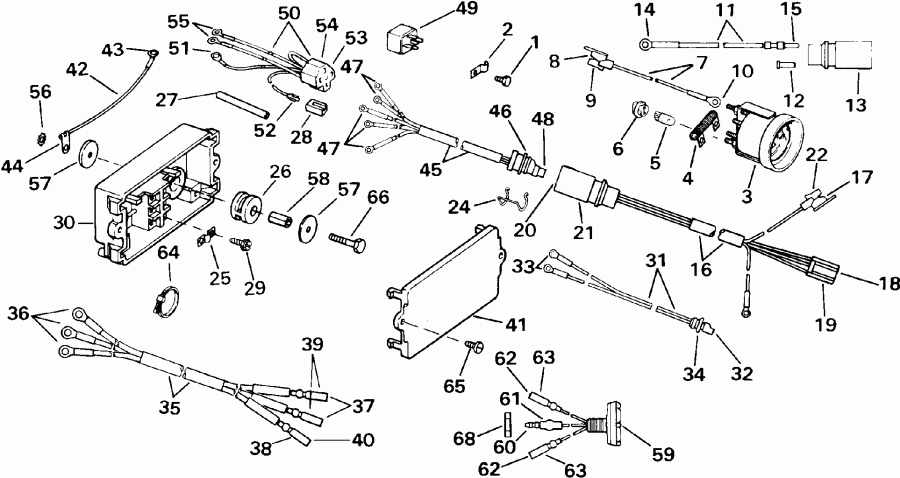   EVINRUDE E155WTXEIB 1991  - wer Trim / tilt  / wer Trim/tilt Electrical