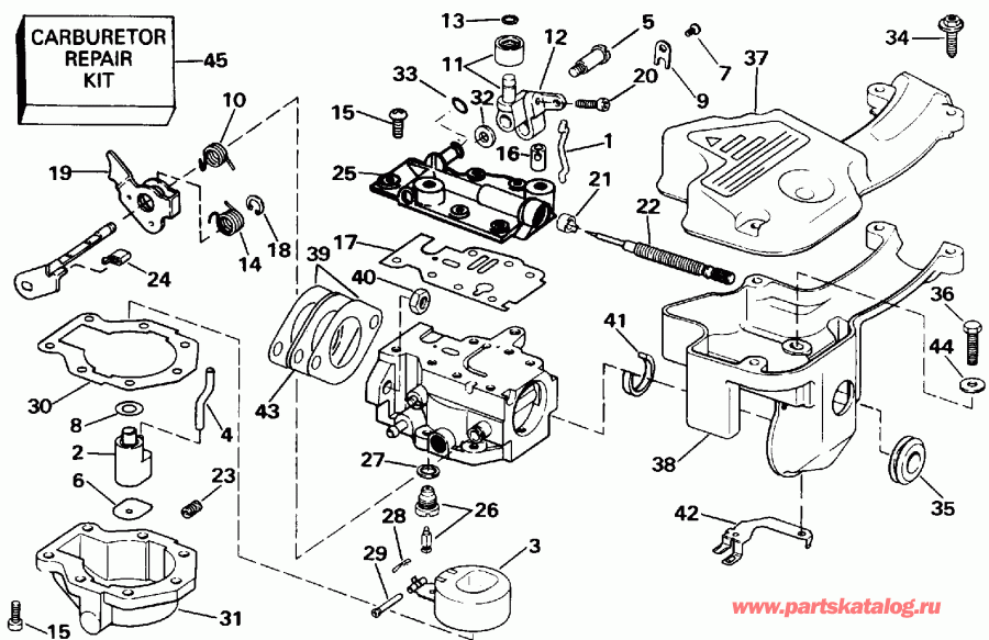    EVINRUDE E15REIA 1991  - rburetor / rburetor