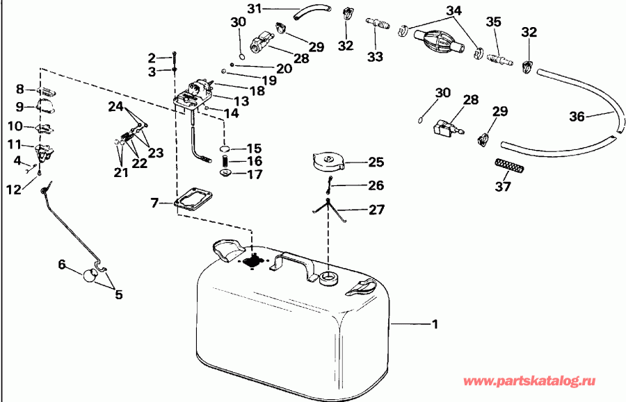 �������� ��������� ����� EVINRUDE E15RELEIA 1991  - el Tank / el Tank